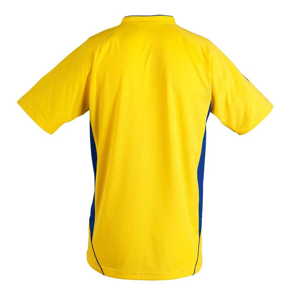 SOL'S Maracana 2 Contrast T-Shirt - Lemon/Royal