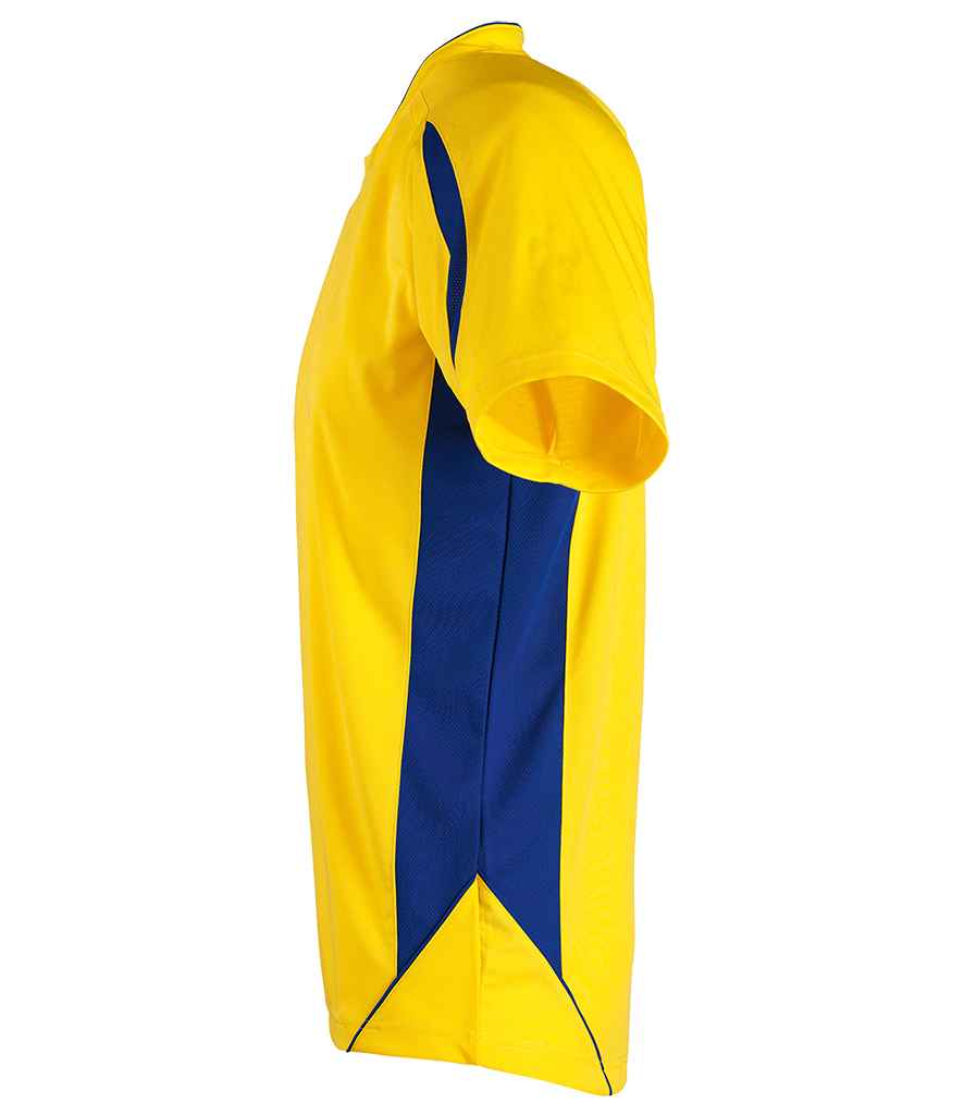 SOL'S Maracana 2 Contrast T-Shirt - Lemon/Royal
