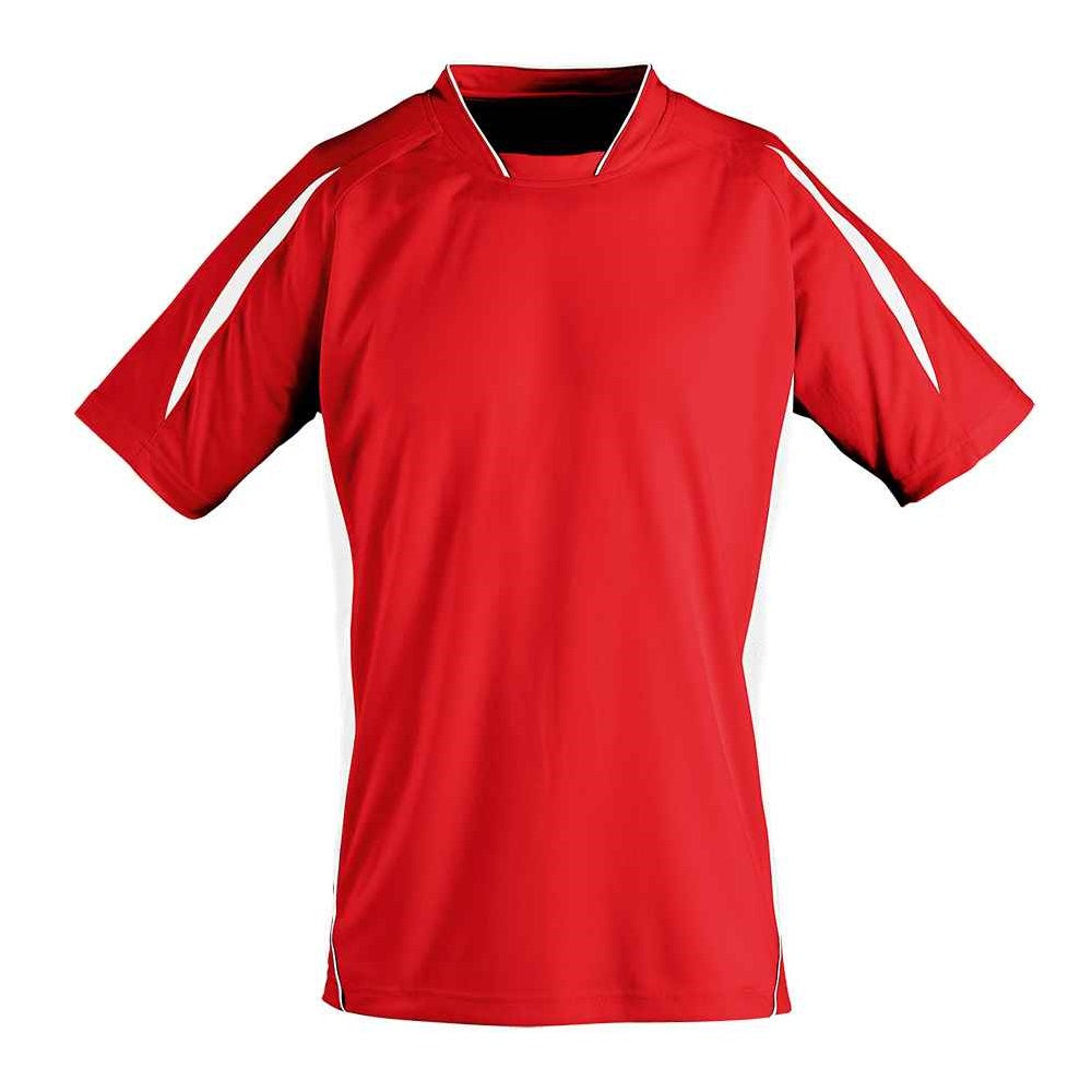 SOL'S Maracana 2 Contrast T-Shirt - Red/White