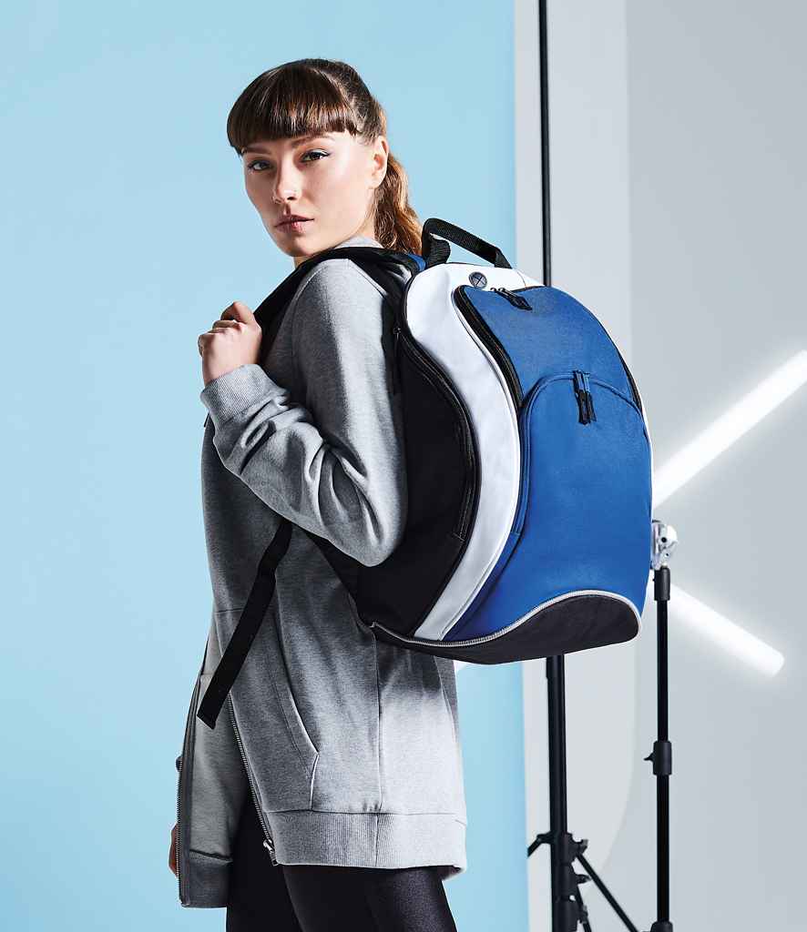 BagBase Teamwear Backpack - Navy/Red/White