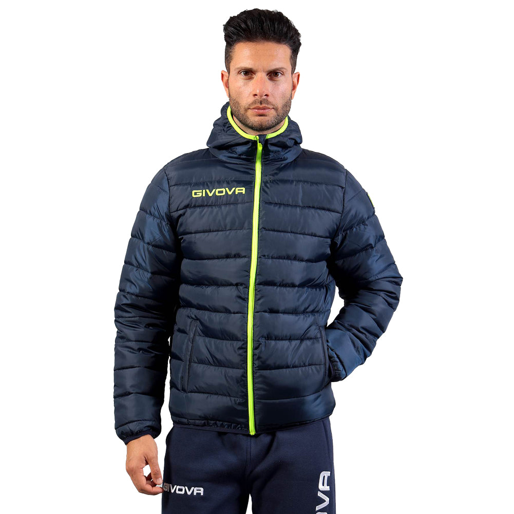 Givova Guibbotto Olanda Winter Jacket - Navy/Fluo Yellow