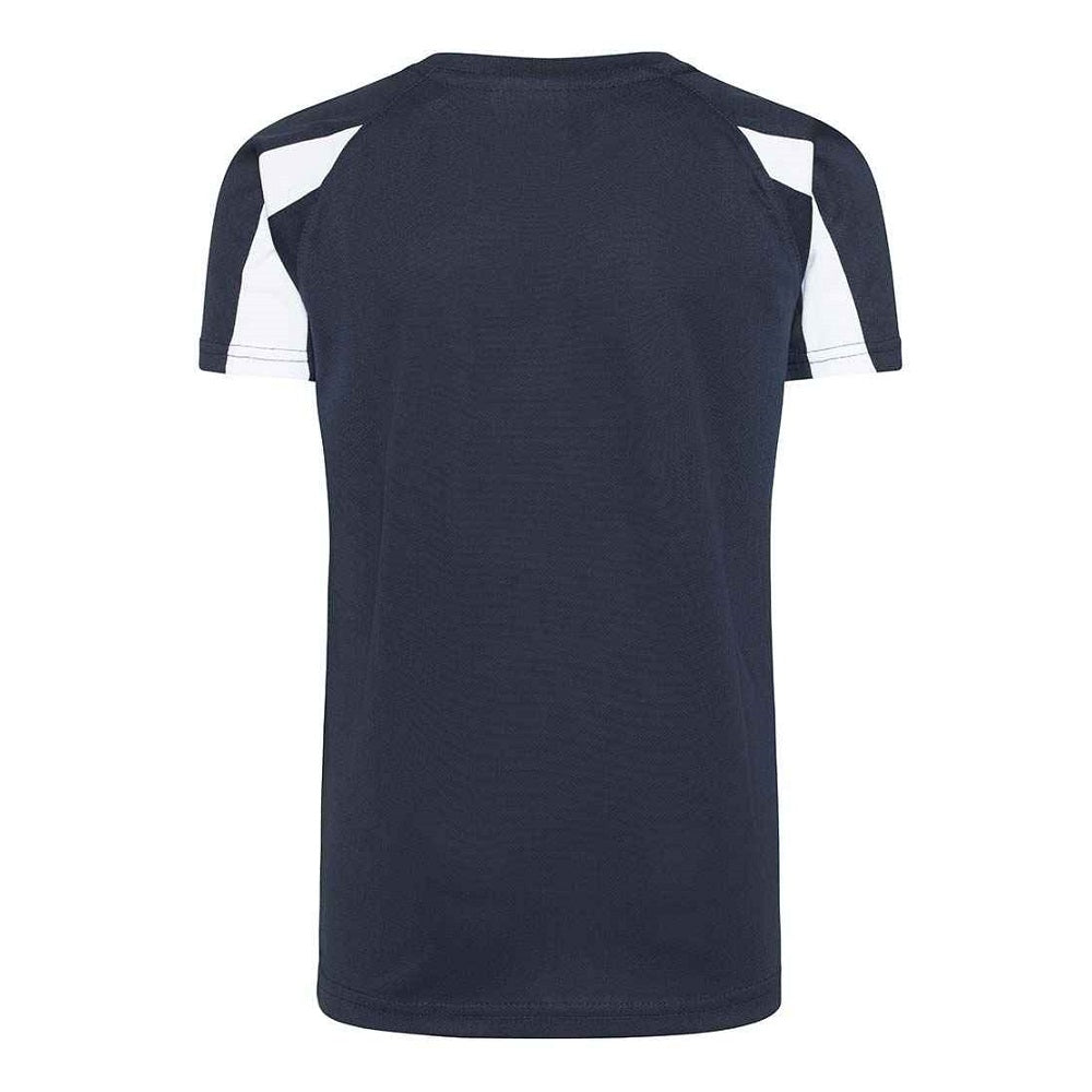 AWDis Kids Cool Contrast T-Shirt - French Navy/Arctic White