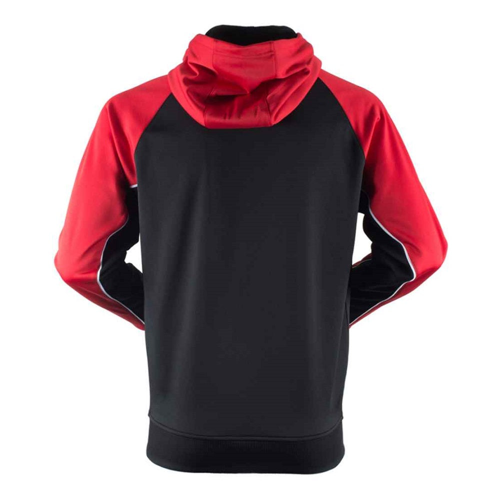 Finden and Hales Panelled Sports Hoodie - Black/Red