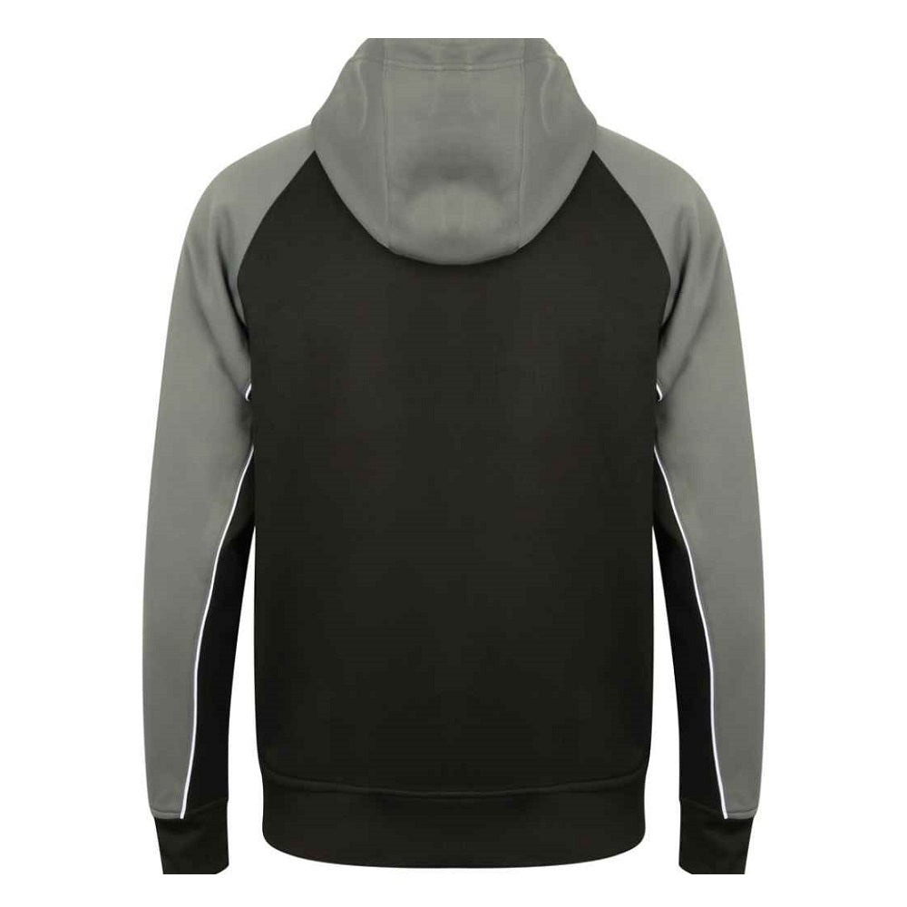Finden and Hales Panelled Sports Hoodie - Black/Gunmetal