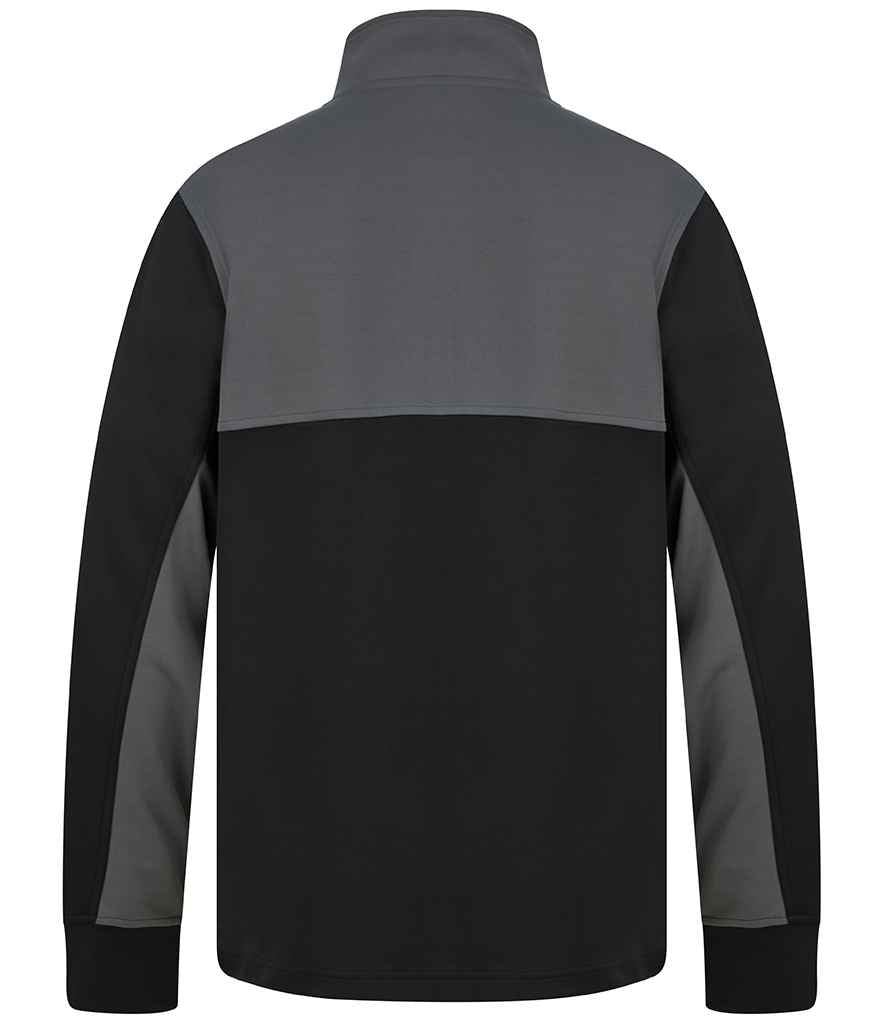 Finden and Hales 1/4 Zip Tracksuit Top - Black/Gunmetal