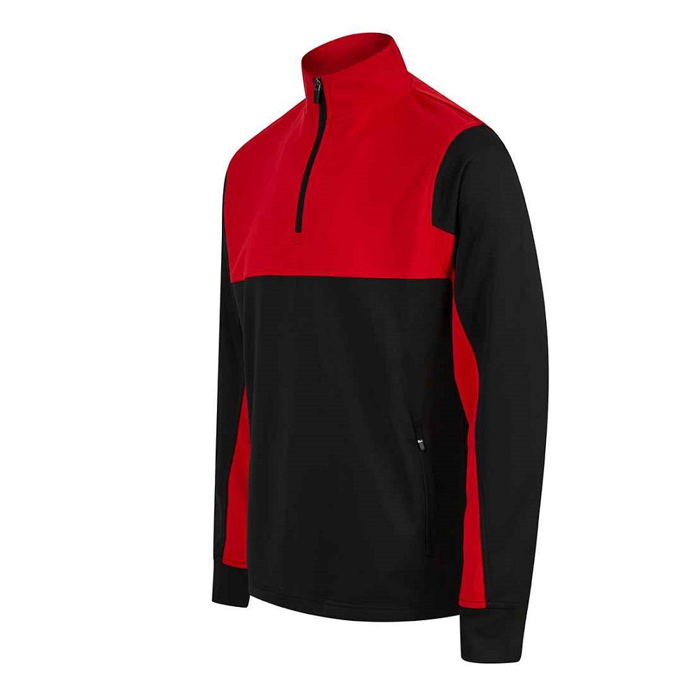 Finden and Hales 1/4 Zip Tracksuit Top - Black/Red