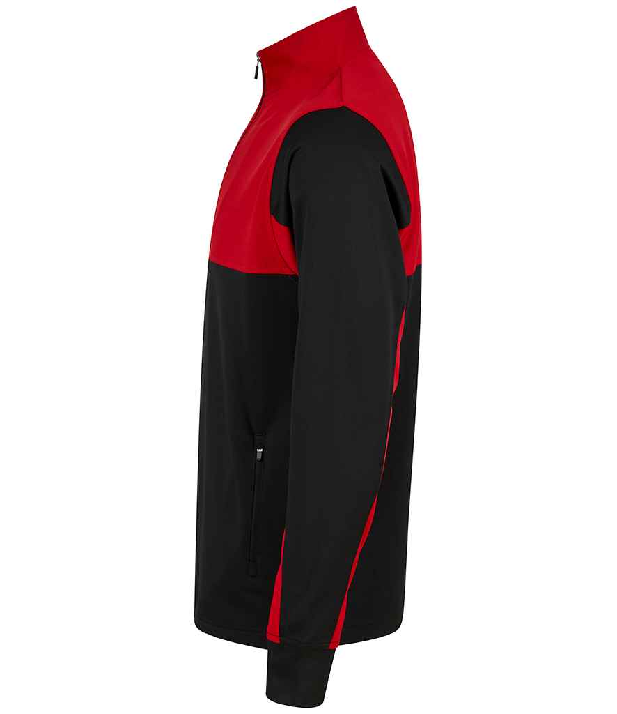 Finden and Hales 1/4 Zip Tracksuit Top - Black/Red