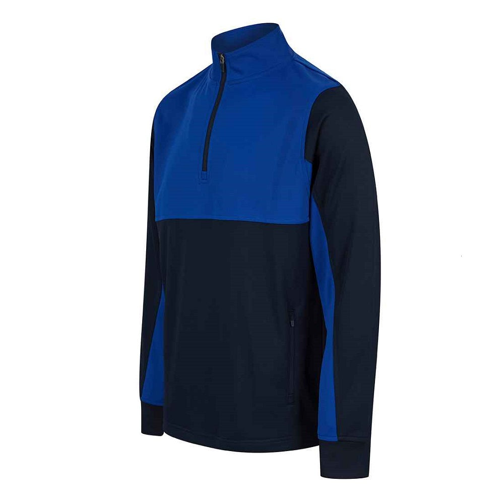 Finden and Hales 1/4 Zip Tracksuit Top - Navy/Royal Blue