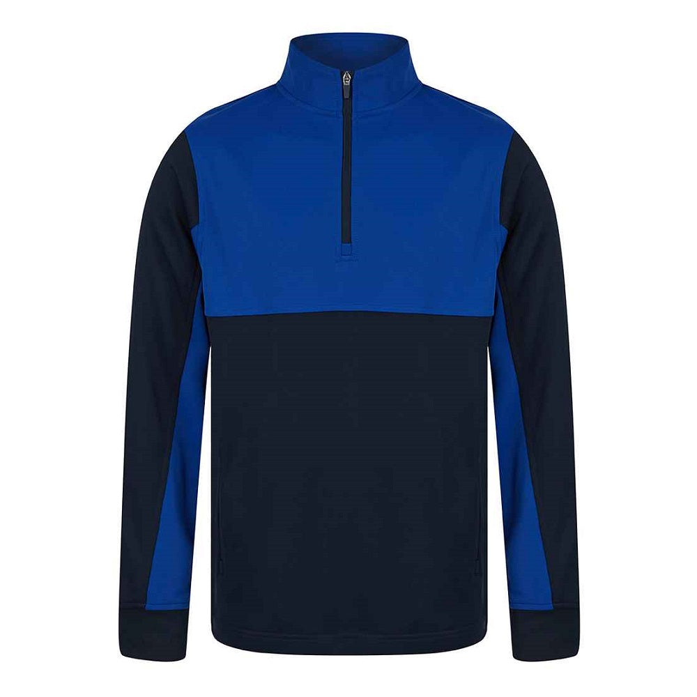 Finden and Hales 1/4 Zip Tracksuit Top - Navy/Royal Blue