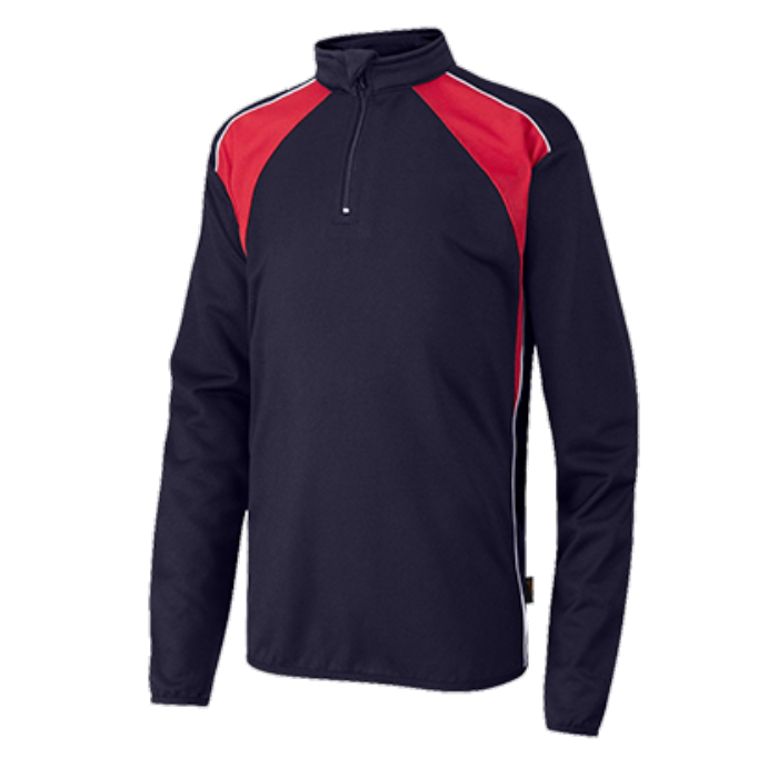 Falcon Unisex EncoRe 1/4 Zip Track Top - Navy Scarlet