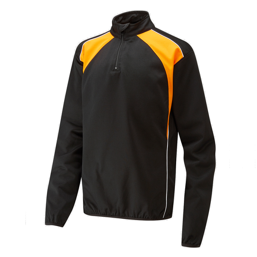 Falcon Unisex EncoRe 1/4 Zip Track Top - Black Amber
